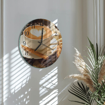 Reloj de pared redondo Corazón de café