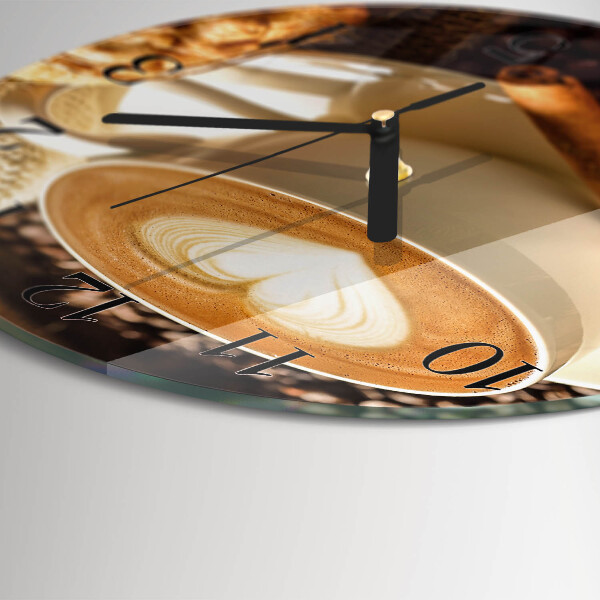 Reloj de pared redondo Corazón de café