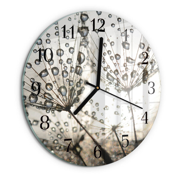 Reloj de pared redondo Gotas de rocío