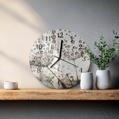 Reloj de pared redondo Gotas de rocío