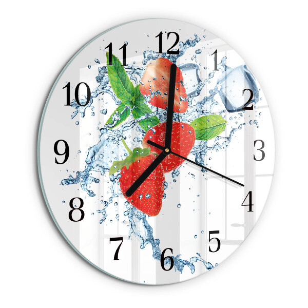 Reloj de pared redondo fresas