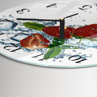 Reloj de pared redondo fresas