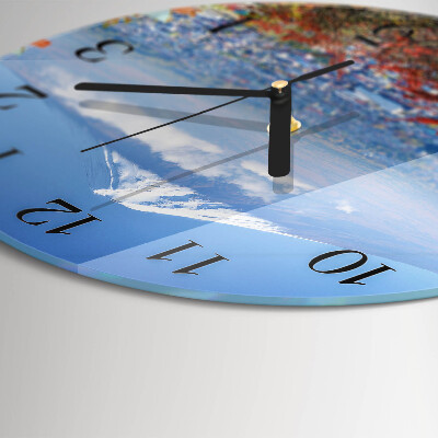 Reloj de pared redondo Montaña