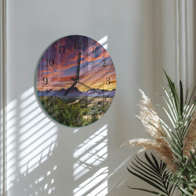Reloj de pared redondo Paisaje