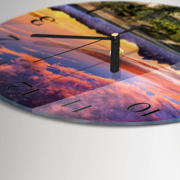 Reloj de pared redondo Paisaje
