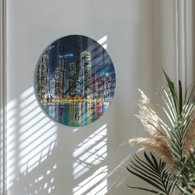 Reloj de pared redondo Noche en la ciudad