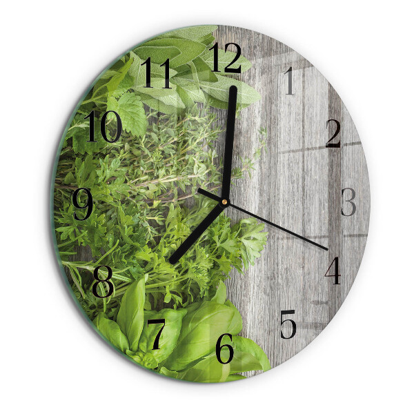 Reloj de pared redondo Hierbas