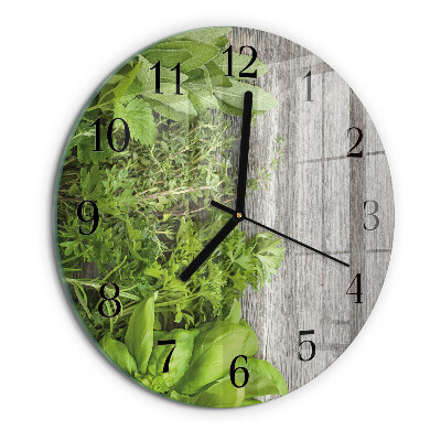 Reloj de pared redondo Hierbas