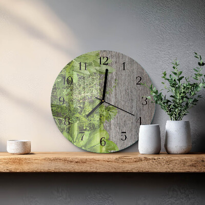 Reloj de pared redondo Hierbas