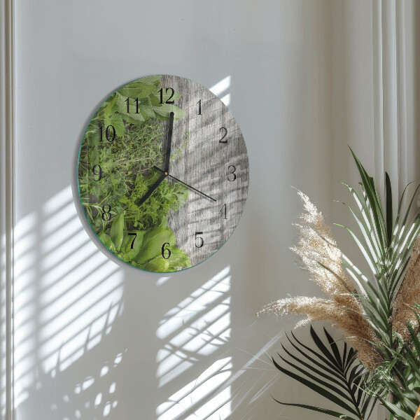 Reloj de pared redondo Hierbas
