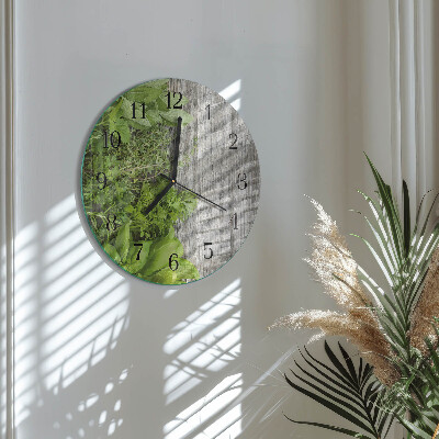 Reloj de pared redondo Hierbas