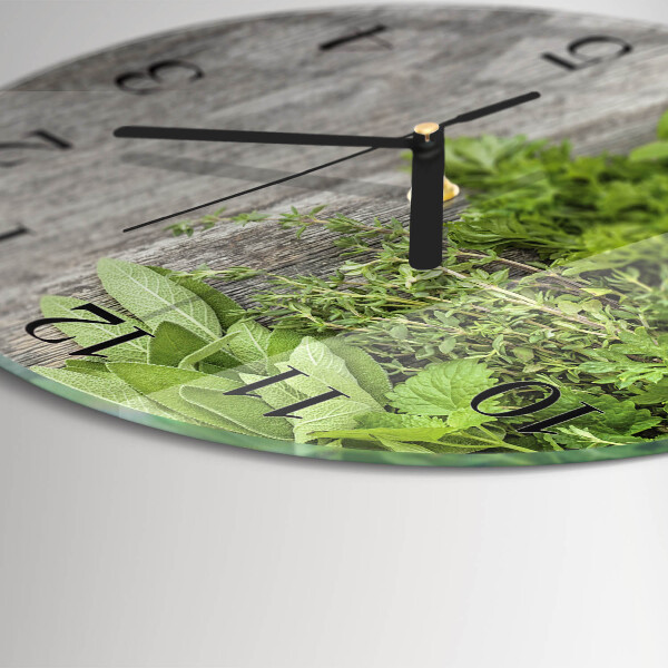 Reloj de pared redondo Hierbas