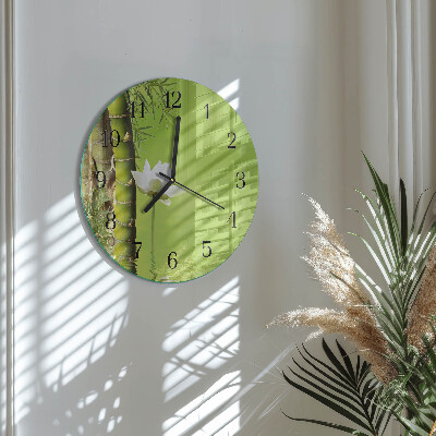 Reloj de pared redondo Bambú