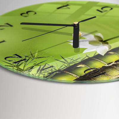 Reloj de pared redondo Bambú