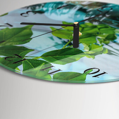 Reloj de pared redondo Hojas