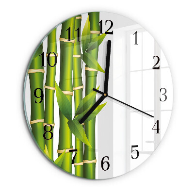 Reloj de pared redondo Bambú