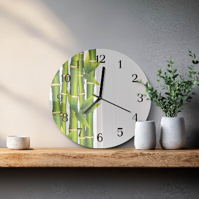 Reloj de pared redondo Bambú