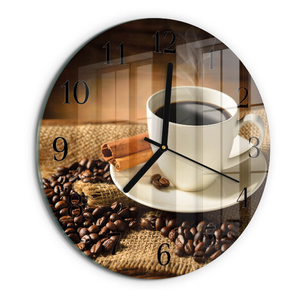 Reloj de pared redondo Café