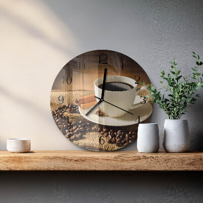 Reloj de pared redondo Café