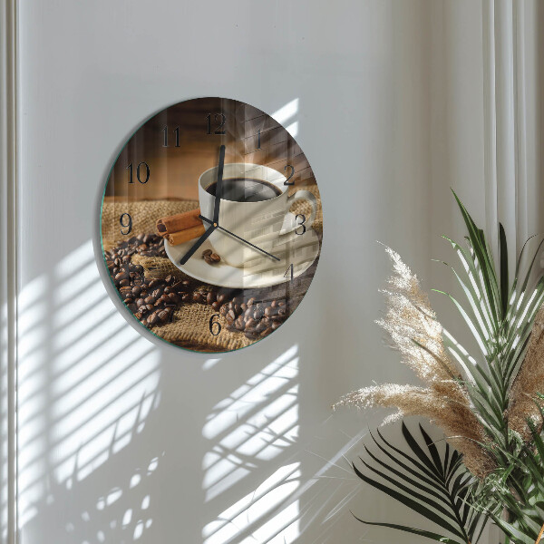 Reloj de pared redondo Café