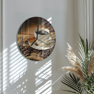 Reloj de pared redondo Café