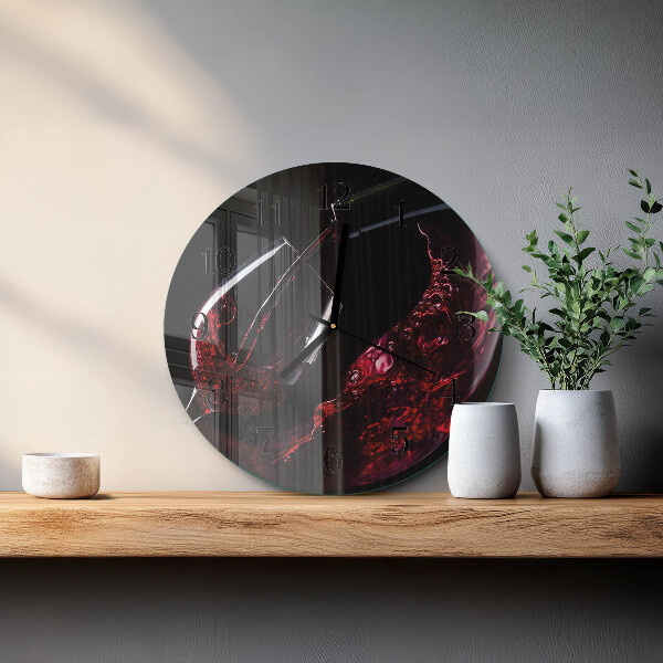 Reloj de pared redondo Vino