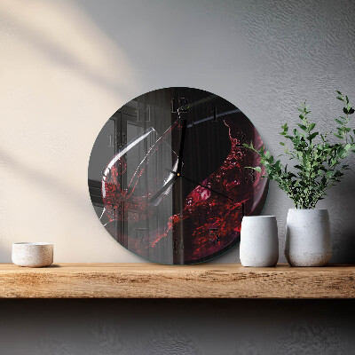 Reloj de pared redondo Vino