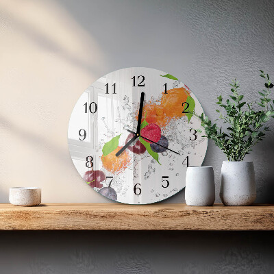 Reloj de pared redondo Fruta