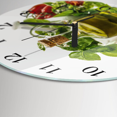 Reloj de pared redondo Aceite de albahaca