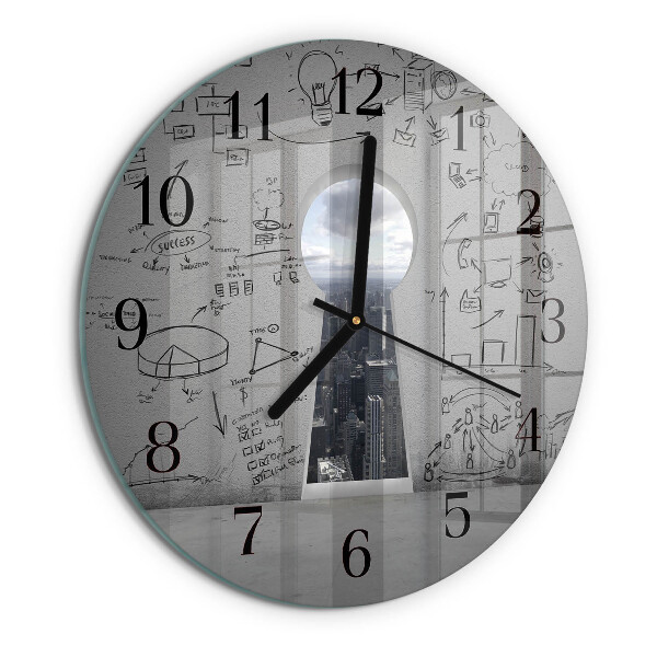 Reloj de pared redondo Ojo de cerradura