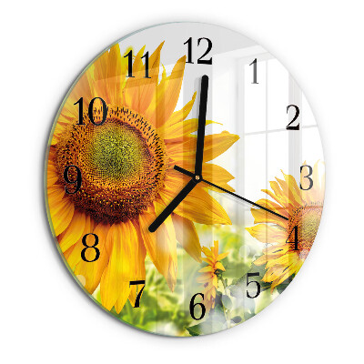 Reloj de pared redondo Girasol