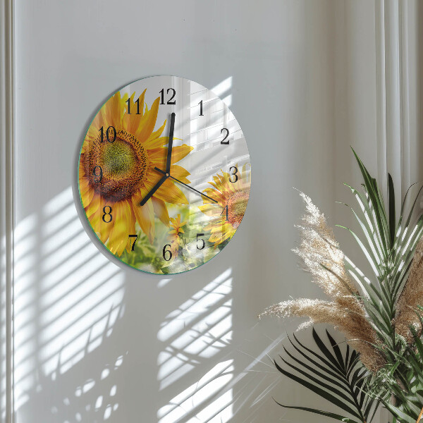 Reloj de pared redondo Girasol