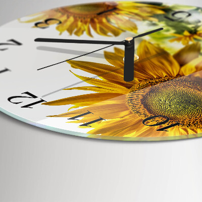 Reloj de pared redondo Girasol