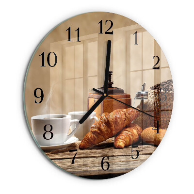 Reloj de pared redondo Croissants