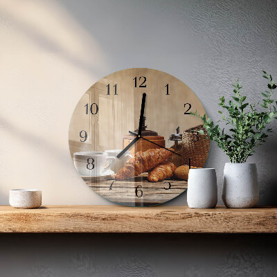 Reloj de pared redondo Croissants