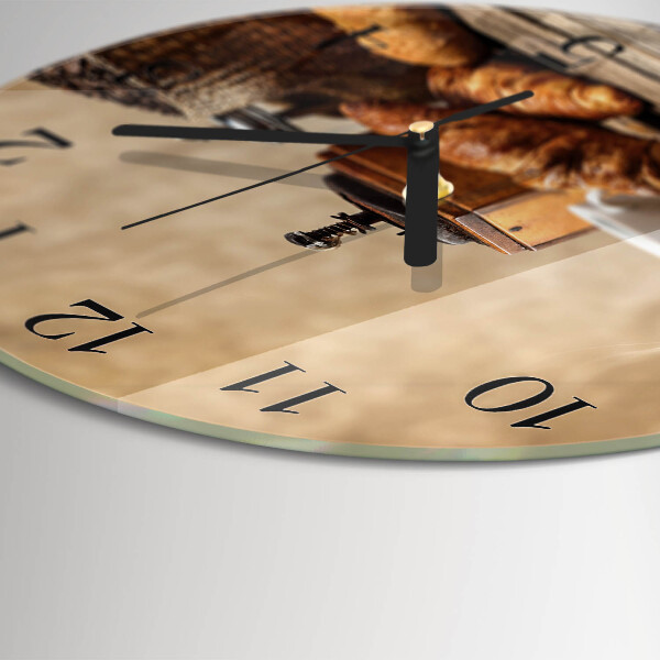 Reloj de pared redondo Croissants