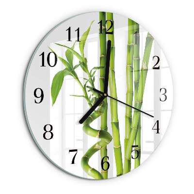 Reloj de pared redondo Bambú