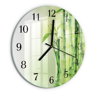 Reloj de pared redondo Bambú