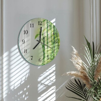 Reloj de pared redondo Bambú