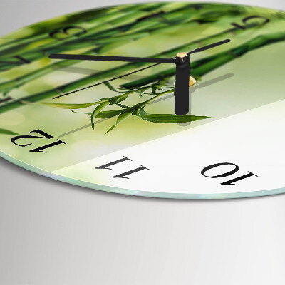 Reloj de pared redondo Bambú