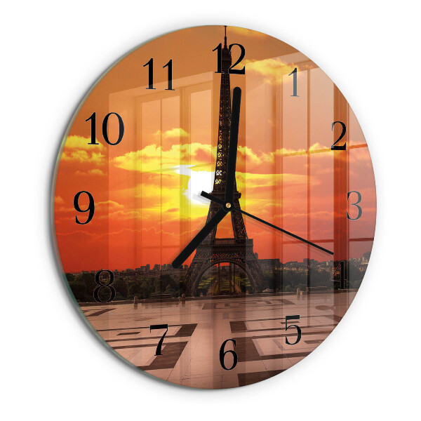 Reloj de pared redondo Torre Eiffel