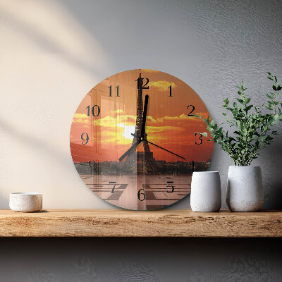 Reloj de pared redondo Torre Eiffel