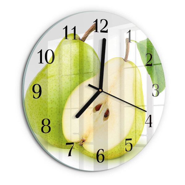 Reloj de pared redondo peras
