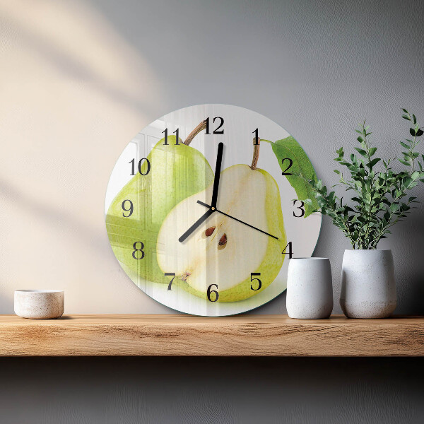 Reloj de pared redondo peras