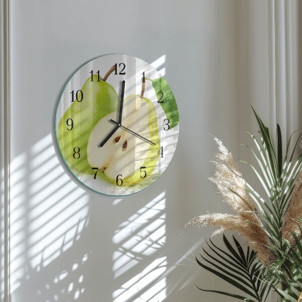 Reloj de pared redondo peras