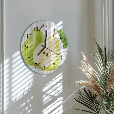 Reloj de pared redondo peras