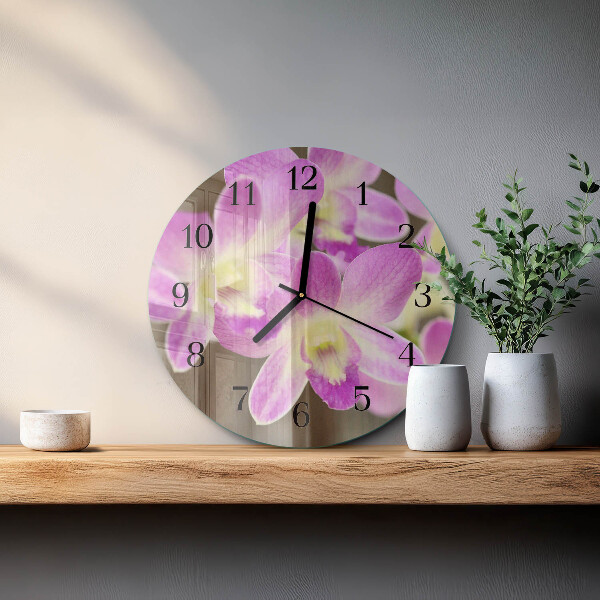Reloj de pared redondo Flores