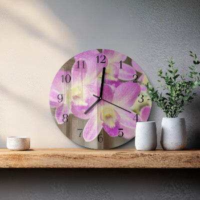 Reloj de pared redondo Flores