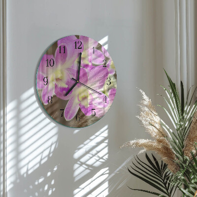 Reloj de pared redondo Flores