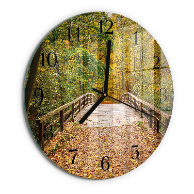Reloj de pared redondo Puente del bosque